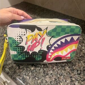 Sprayground Graphic Clutch with Multicolor Design